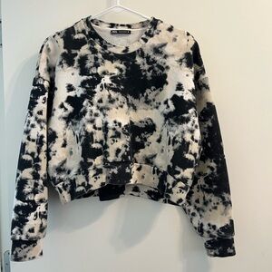 Zara Monochrome Tie-Dye Sweatshirt